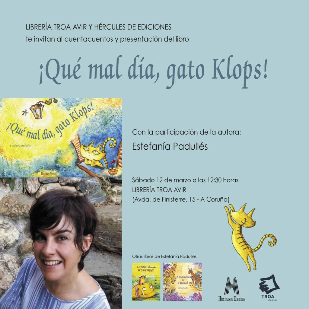 Invitación KLOPS 2 TROA AVIR CO 1024x1024 - Cuentacuentos y taller de ilustración con Estefanía Padullés en la librería Avir